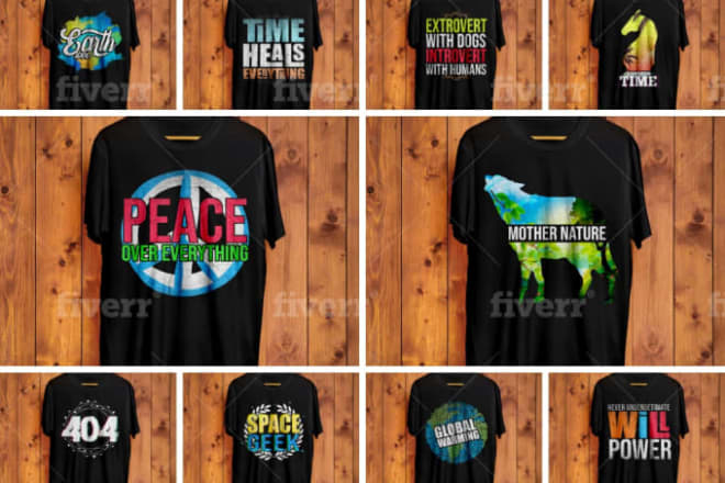 I will do bulk t shirt designs for merch, teespring and printfull business