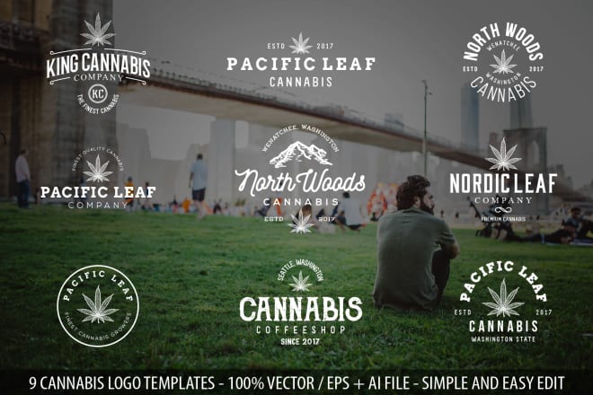 I will do cannabis organic edible farm food logo or label