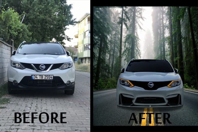 I will do car photo and logo editing photoshop wrap modification