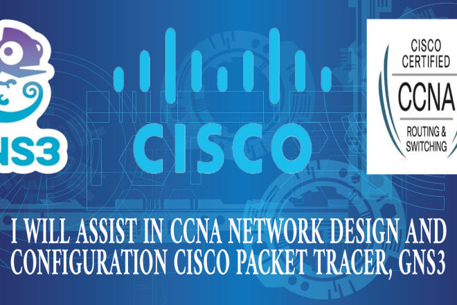 I will do ccna cisco packet tracer,gns3 network design and config