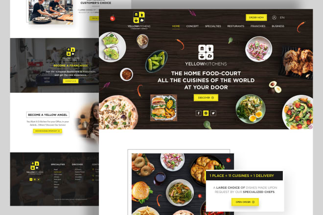 I will do creative web design PSD template