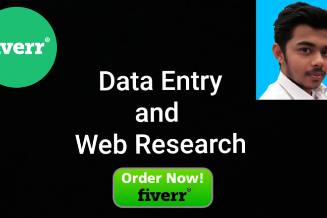 I will do data entry and web research