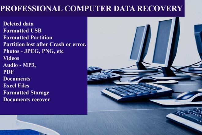 I will do data recovery for lost or damaged data