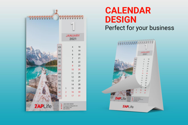I will do desk or wall calendar design in 24 hours