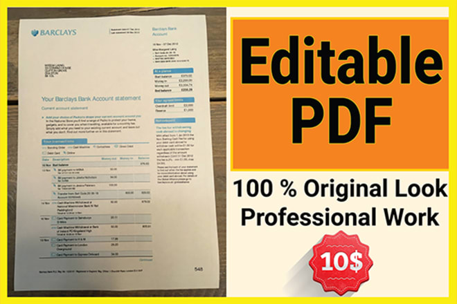 I will do document scanned file pdf editing in 3 hours