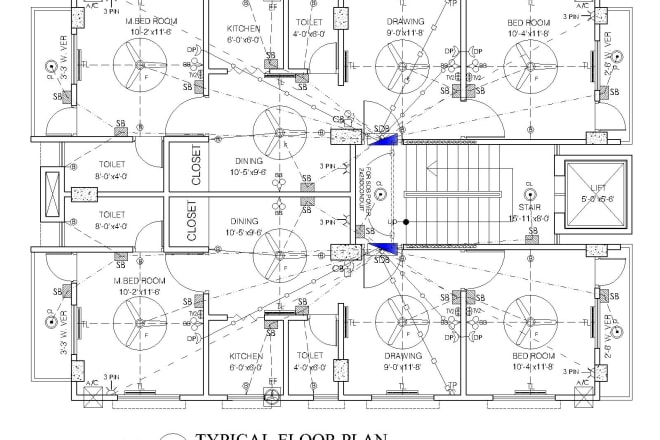 I will do electrical design, lighting plan, load calculation, sld