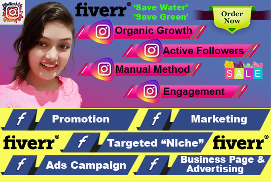 I will do fast organic instagram growth and facebook promotion to generate USA traffic