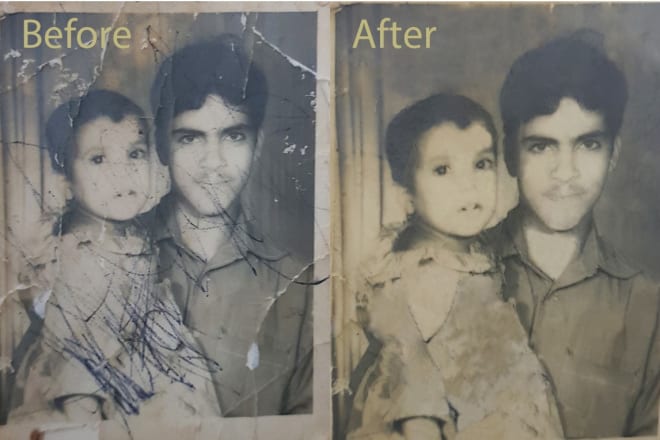 I will do full restoration of your old, damaged photos