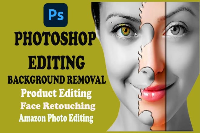 I will do graphic designer photoshop editing background removal amazon editing