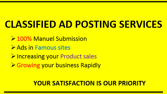 I will do high quality free classified ad posting in any country