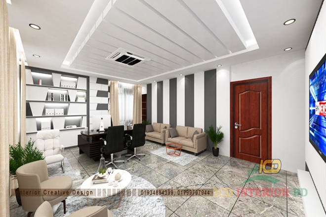 I will do interior design of office, buying house, factory and commercial space
