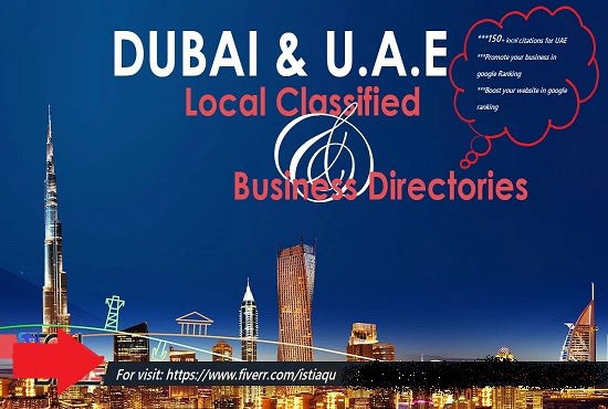 I will do local listing directory, local citations for dubai, uae