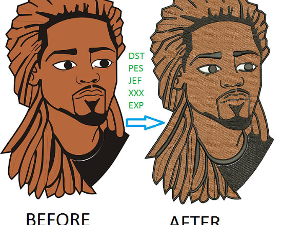 I will do machine embroidery digitizing logo into dst pes in 1 hour