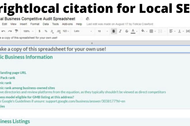 I will do manually best brightlocal citation for local SEO