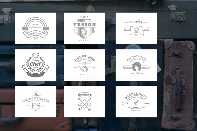 I will do premium vintage retro hand drawn logo design