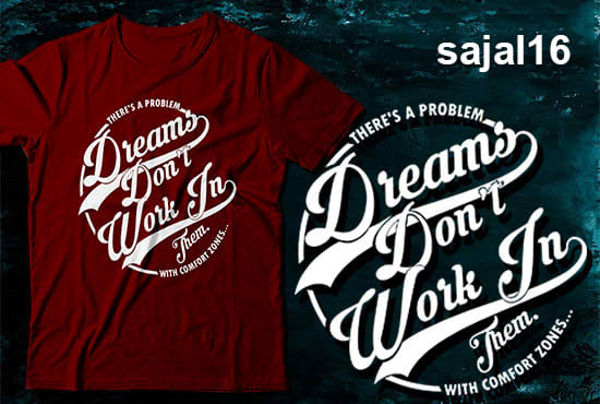 I will do retro style typography t shirt design