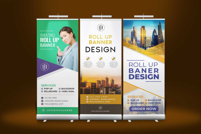 I will do roll up banner design