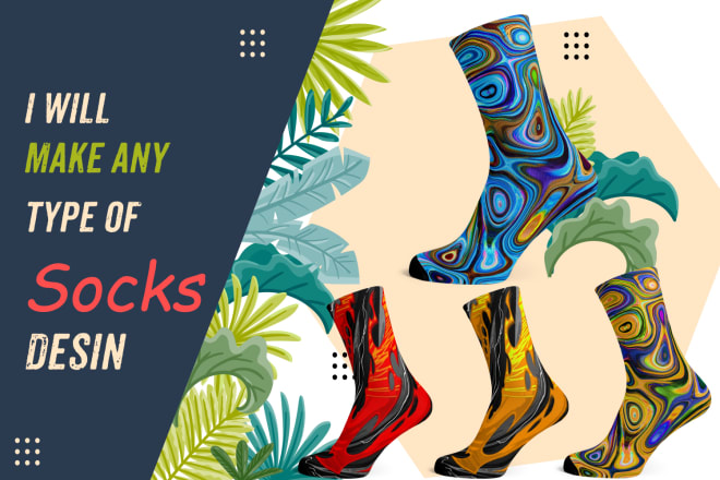 I will do sublimation all type of unique socks design and patterns