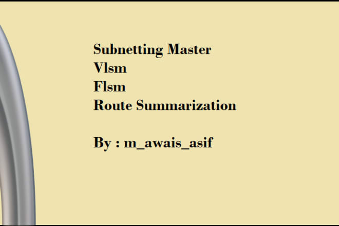 I will do subnetting task and networking assignments in 12 hours