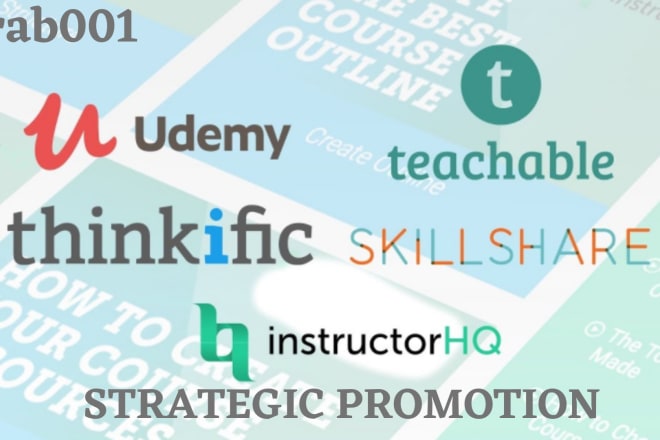 I will do targeted udemy, kajabi, thinkific, skillshare online course promotion