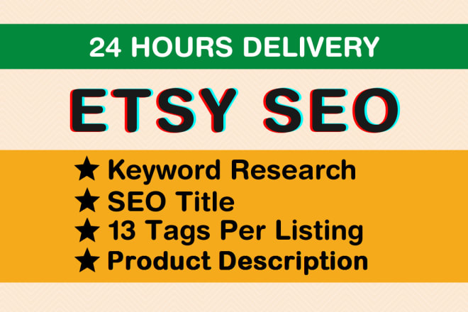 I will do titles and tags for etsy SEO to top rank listings
