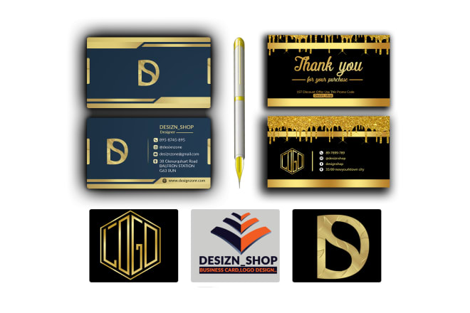 I will do top luxury, modern, business card and logo design