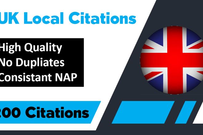 I will do UK local citations listings and directories for local seo