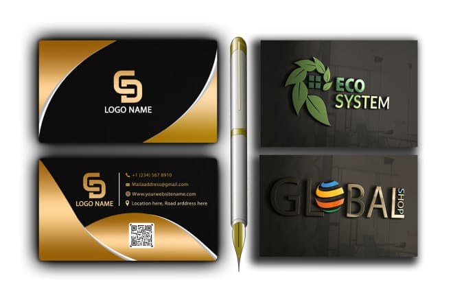 I will do unique minimal luxury business card and logo design