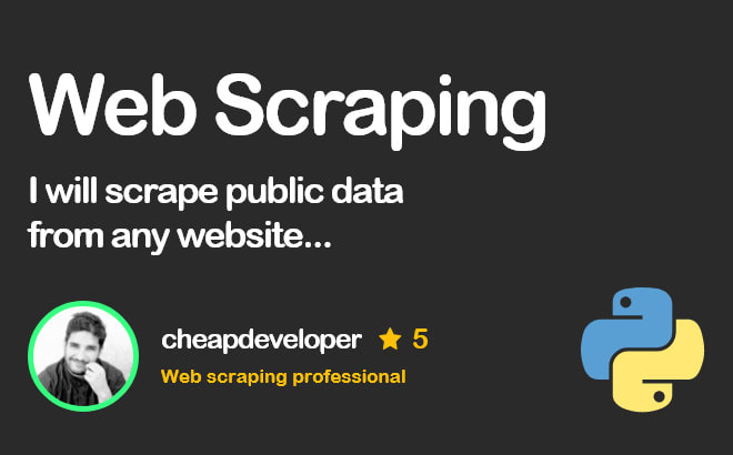 I will do web scraping, data mining, web crawler with python