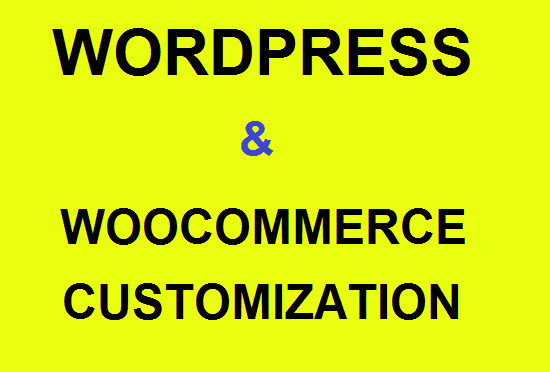 I will do wordpress, woocommerce theme customization