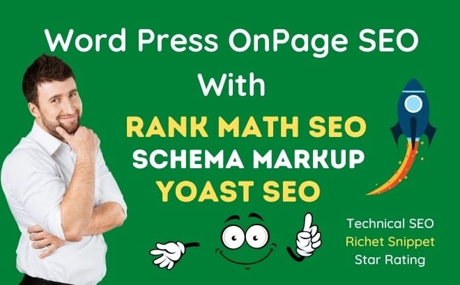 I will do yoast and rank math SEO service,schema markup or wordpress onpage