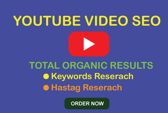 I will do youtube video channel seo to get organic growth