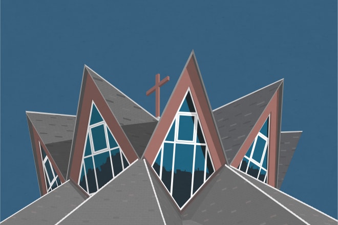 I will draw a beautiful architectural illustration