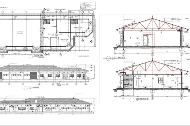 I will draw a full set of the construction drawing