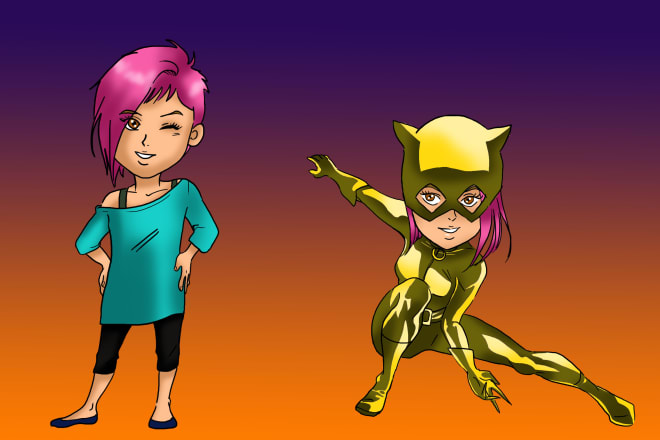I will draw a mascot cartoon character