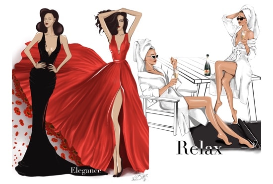 I will draw a perfect fashion illustration,portrait,editorial in my personal style