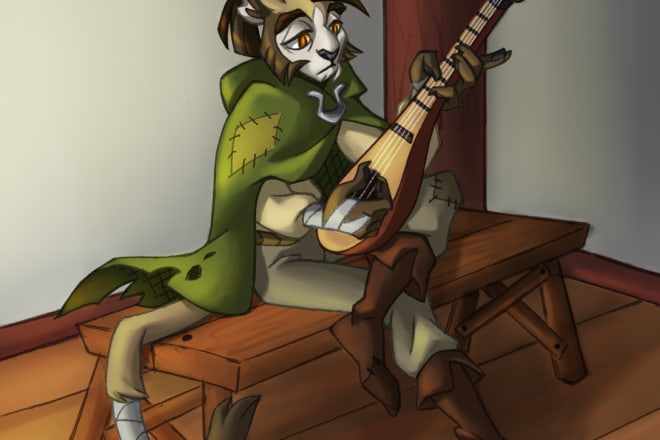 I will draw a picture with your character
