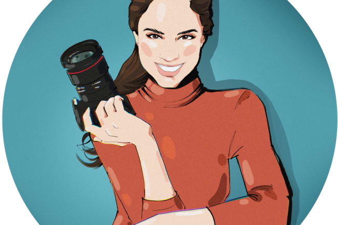 I will draw a stylish portrait for your website or instagram