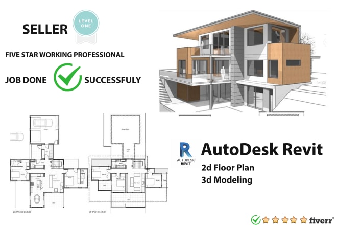 I will draw architecture 3d, 2d, floor plans render in revit