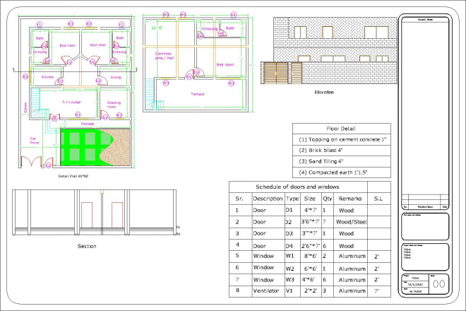 I will draw autocad civil 2d submission drawing