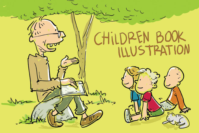 I will draw children book illustration