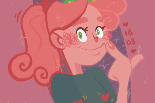 I will draw colorful digital portraits