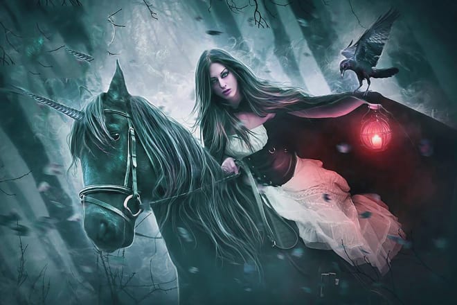 I will draw cool gothic illustration
