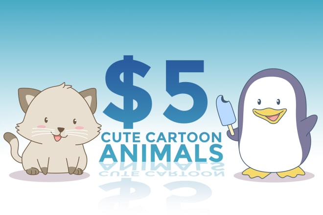 I will draw cute and friendly animals cartoon
