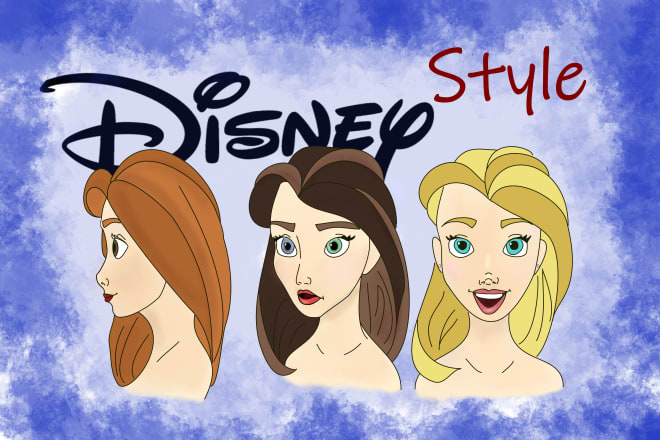 I will draw disney style illustrations for you