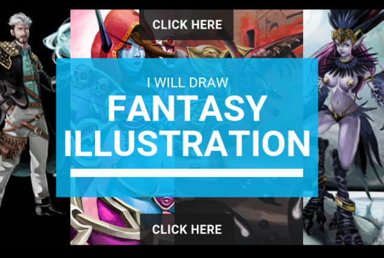 I will draw fantasy character illustration pro