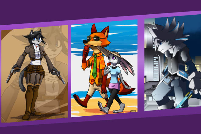 I will draw furry and anthro characters