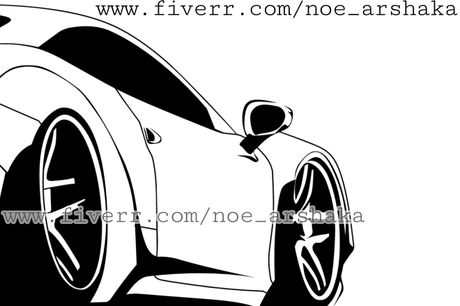 I will draw line art your vehicle car