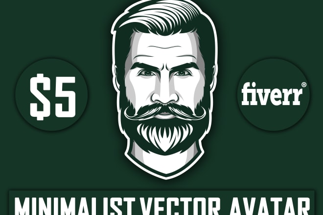 I will draw minimalist flat vector avatar for gaming, socialmedia