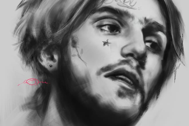 I will draw realistic digital charcoal